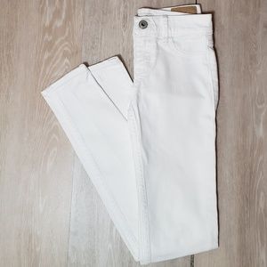Abercrombie kids white denim jeans